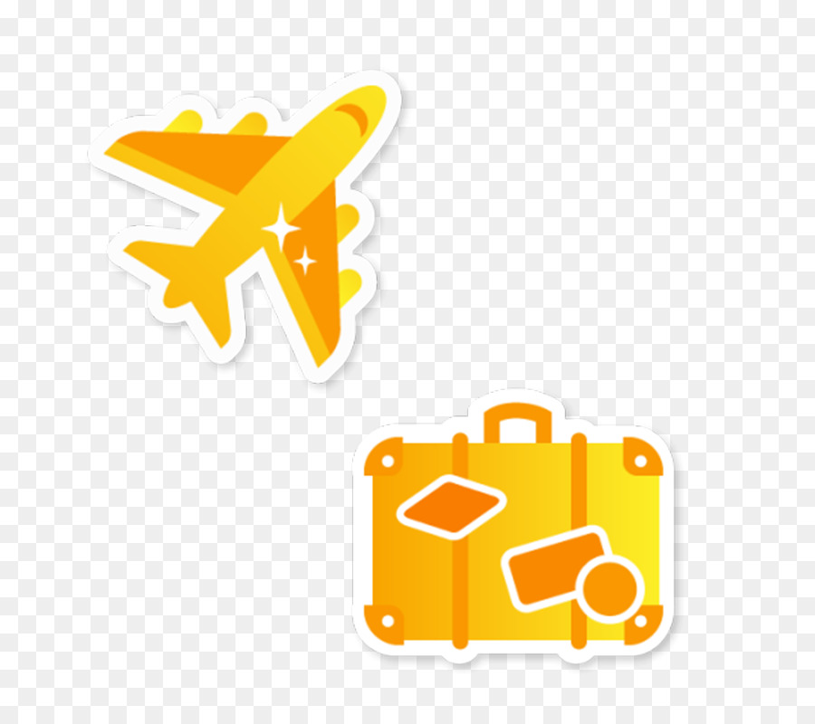 Apple-Symbol Bild-format Herunterladen-Symbol - Gold cartoon-Flugzeug Koffer