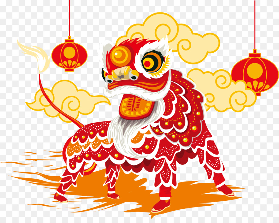 Chinese New Year Lion Dance Cartoon png download - 5148*4047 - Free  Transparent Lion png Download. - CleanPNG / KissPNG