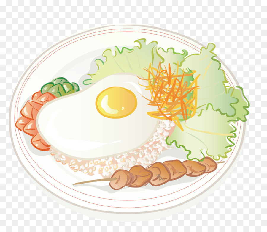 Sushi, Tonkatsu, chinesische Küche Frühstück Essen - Cartoon-Reis