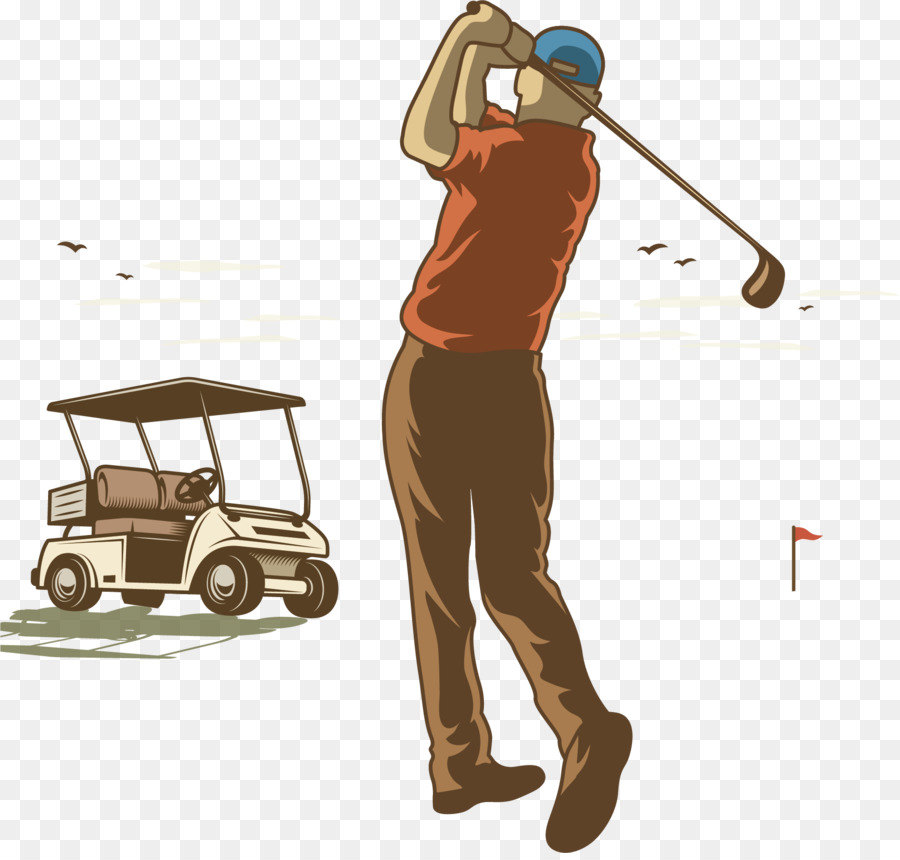 Golfer Zeichnung - Golf-Spieler-Vektor