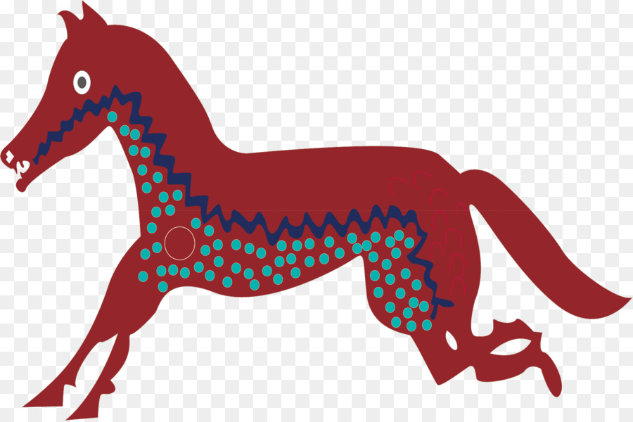Pferd, Hund clipart - Kreative Bild gemalt Pferd