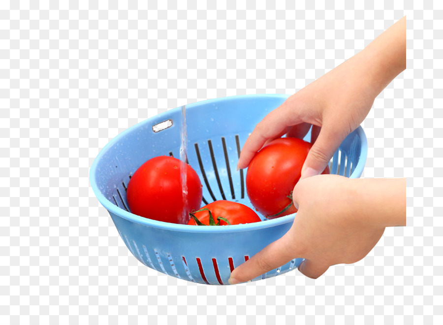 Tomaten-Gemüse-Korb Kunststoff Küche - Waschen Sie die Tomaten-Szene material