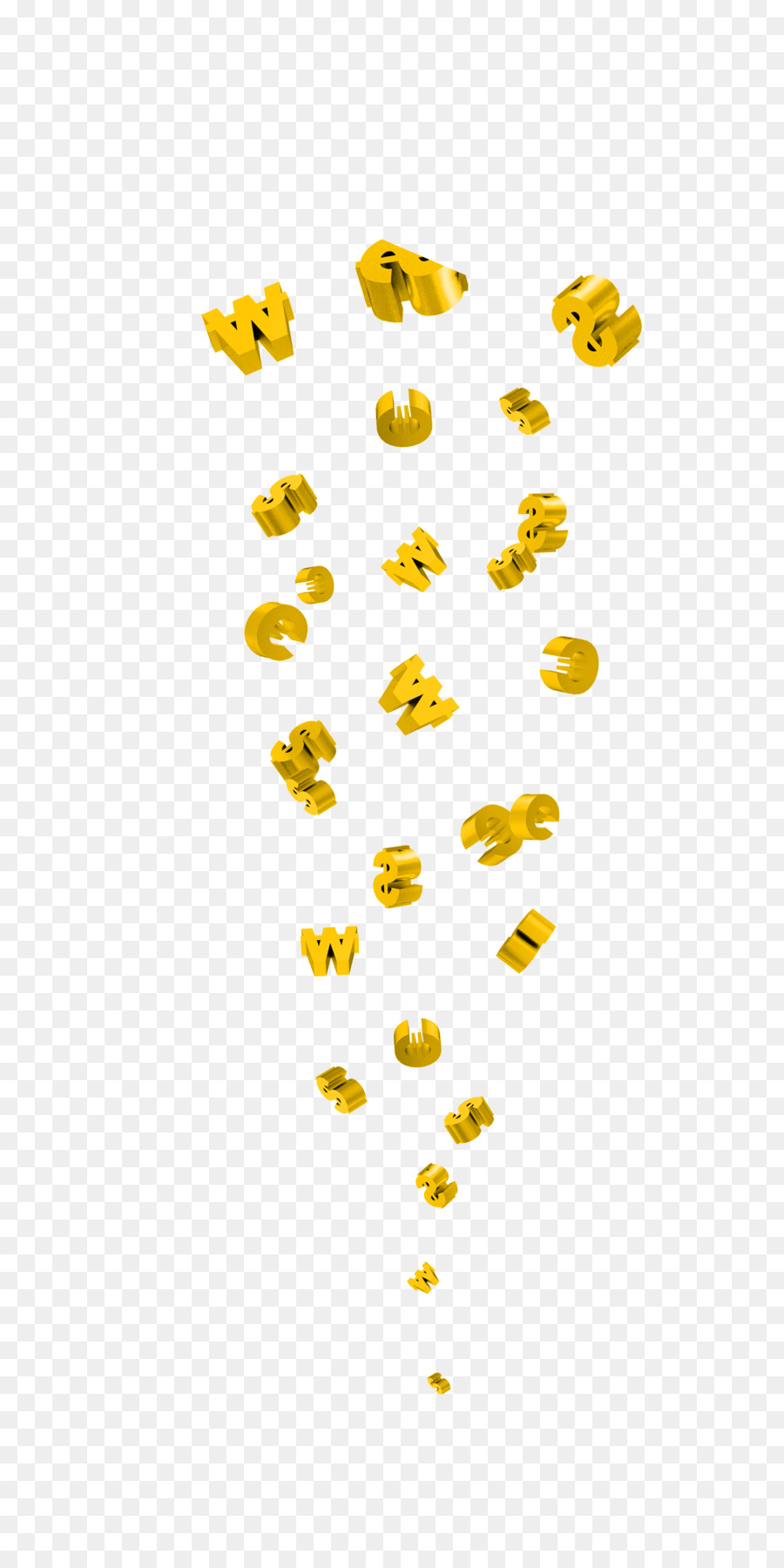 Il simbolo dell'Euro Dollaro statunitense Simbolo di Finanza - simbolo giallo