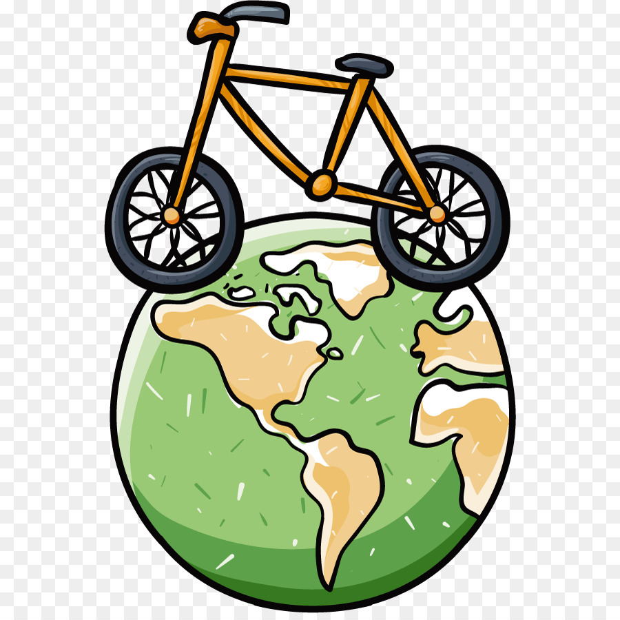 Low-carbon economy Clip-art - Vektor grün low-carbon travel bike Erde