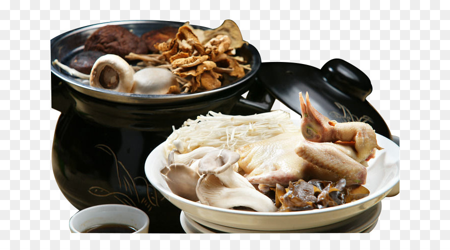 Chinesische Küche-Pilz-Lebensmittel - Pilz alt-Tauben-Topf