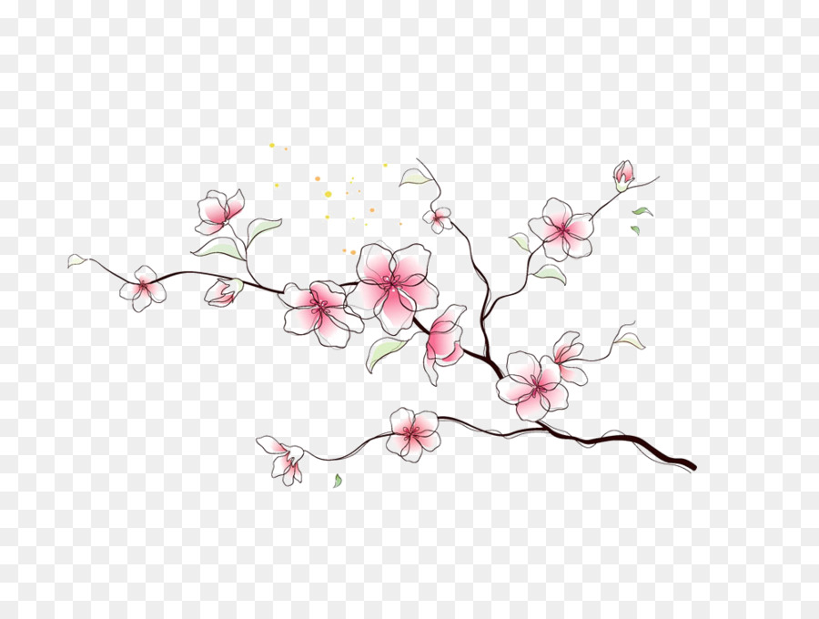 Plum blossom Tinte Pinsel - Peach blossom