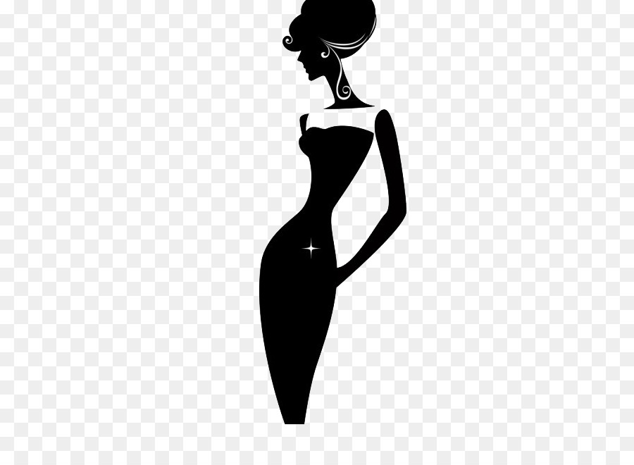 Silhouette Eleganz Royalty-free clipart - Eine schlanke Frau