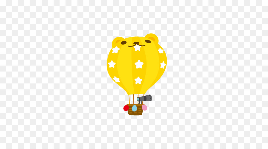 Clipart - Gelbe Heißluftballon