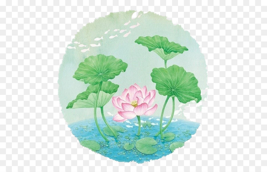 Arte pittura ad Acquerello Illustrazione - Acquerello lotus