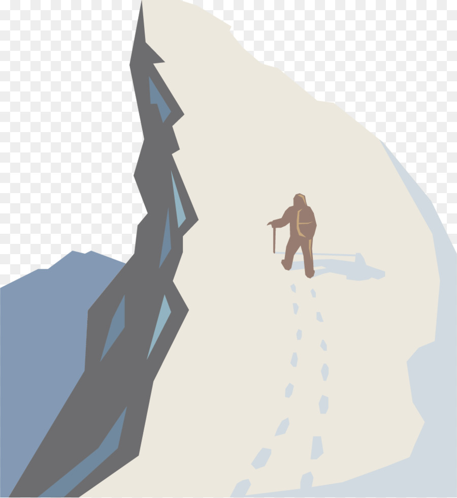 Bergsteigen Poster Illustration - Vektor flache Reise-Themen