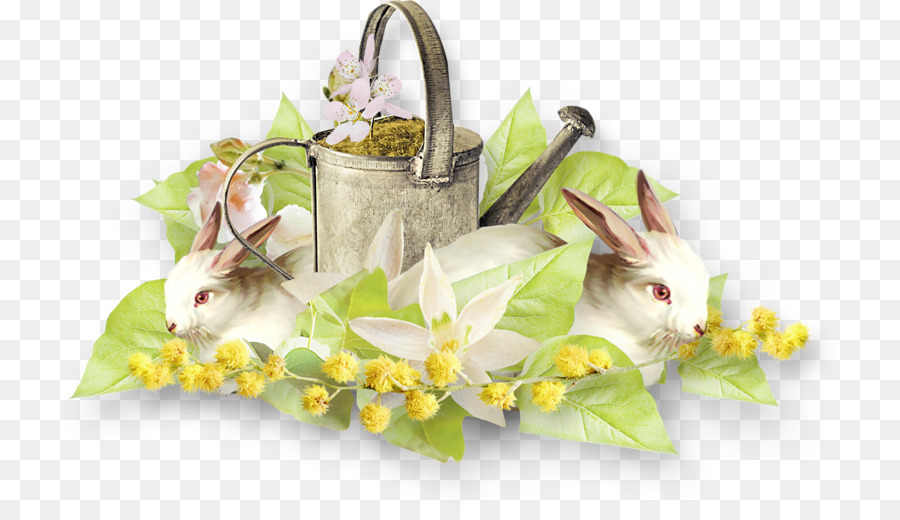 Ostern clipart - Blumen und Blätter, Dusche