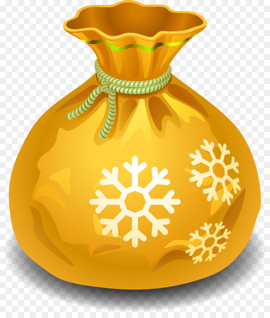 Santa, Claus, Tasche, Weihnachten, Clip-art - Gelbe einfache Geldbörse Dekorative Muster zu vermeiden PNG