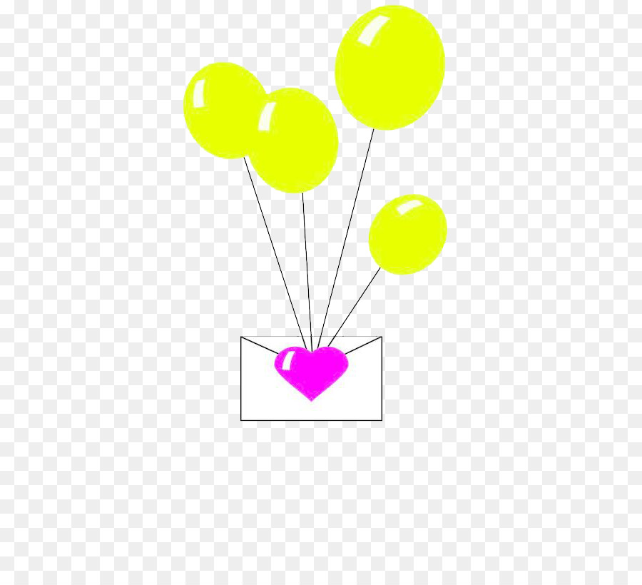 Umschlag Ballon-clipart - Gelber Ballon Umschlag