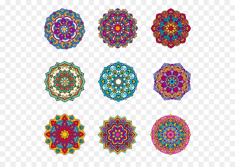 Mandala Ornamento Islamico motivi geometrici, Illustrazione - Colore Disegno Di Palla