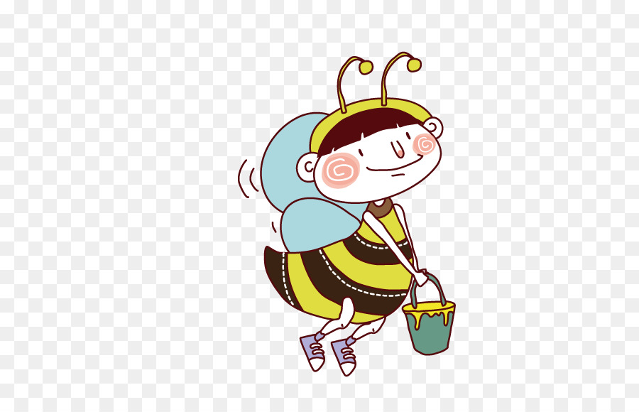 Apidae Honey bee biglietto Illustrazione - Api industriose