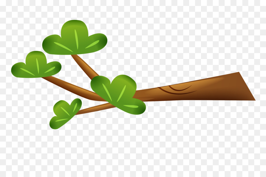 Foglia Ramo Di Animazione Cartone Animato - Cartoon albero, rami foglie verdi