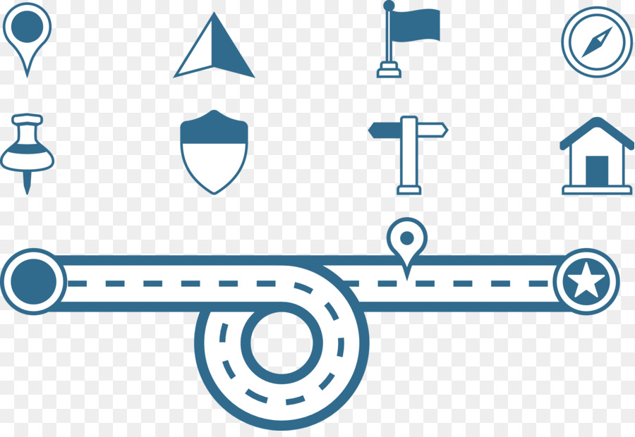 Simbolo Icona Con Il Logo - Blue road icona di materiale