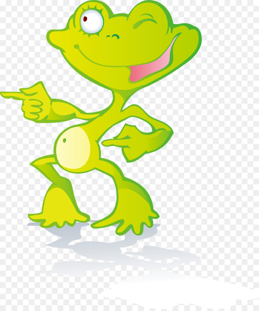 Baum-Frosch-Cartoon-Abbildung - Lächelnd grüne Frosch-cartoon-Vektor