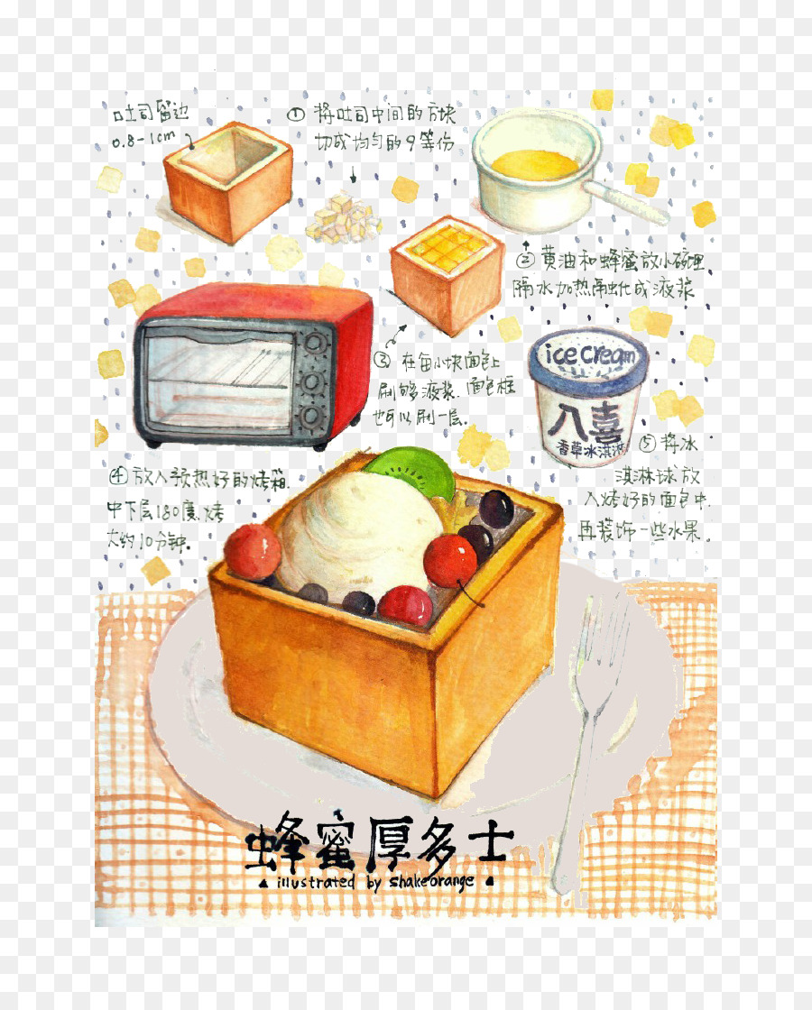 Profiterole Ricetta cioccolato Fuso torta di Cottura Illustrazione - Cartone animato di pane al formaggio dolce