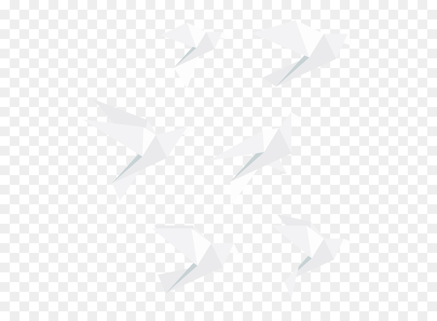 Weiß Schwarz Winkel-Muster - Origami Vogel Taube