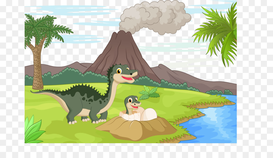 Tyrannosaurus Dinosaurier Cartoon Illustration - Vektor-material Dinosaurier