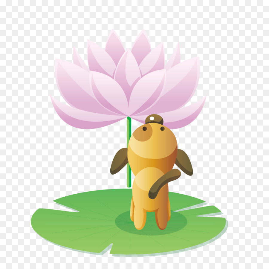 Cane di Vertebrati Clip art - Cucciolo e lotus