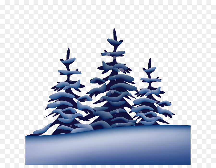 Winter Schnee Baum - Schnee, Baum, Vektor, winter
