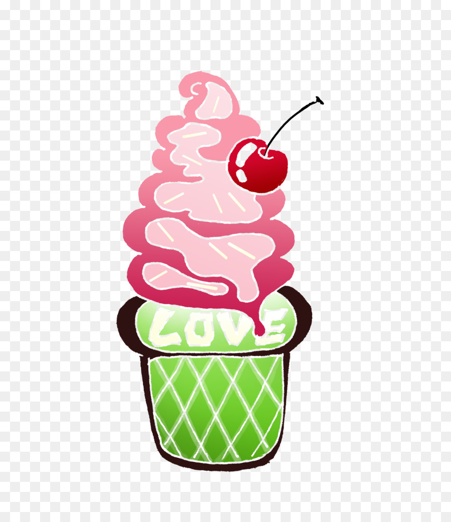 Cono gelato Semifreddo gelato alla Fragola - Amore fragola gelato