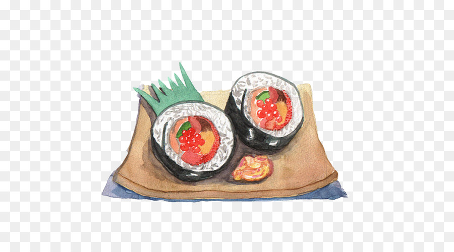 Sushi Gimbap cucina Asiatica Onigiri - Roe sushi immagine materiale