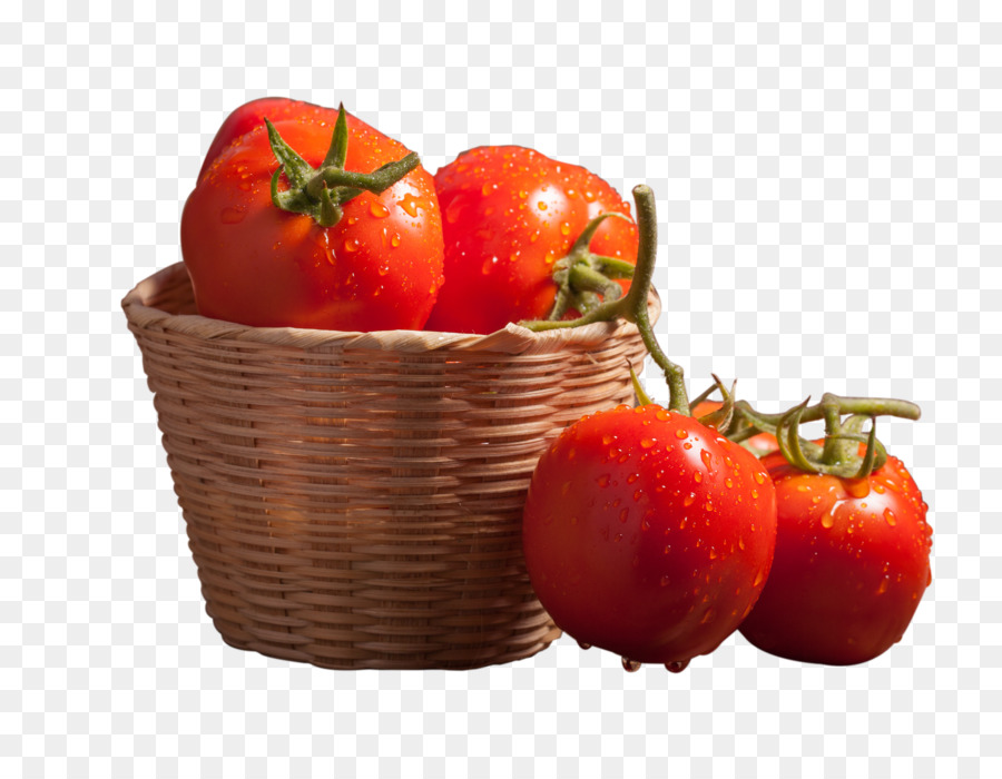 Cherry-Tomaten-Vegetarische Küche-Gemüse-Lebensmittel-Supermarkt - Korb aus Bambus, Tomaten