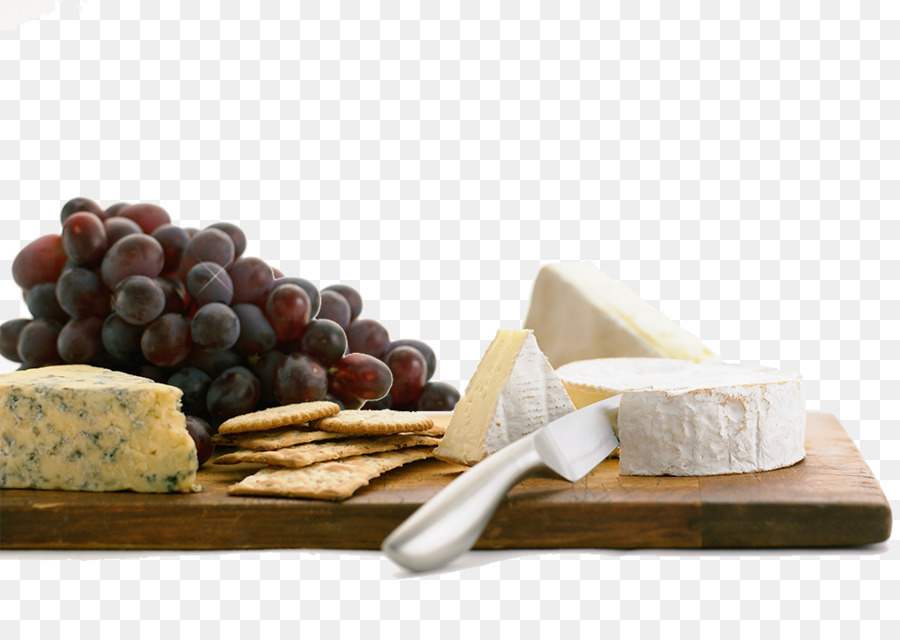 Rotwein Blauer Käse, Wasser, Keks Gouda-Käse - Trauben-und board-Gebäck Fall
