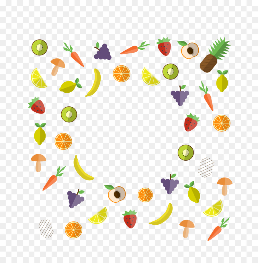 Trái cây sức Khỏe, thức ăn uống Lành mạnh - Véc tơ trái cây và rau quả