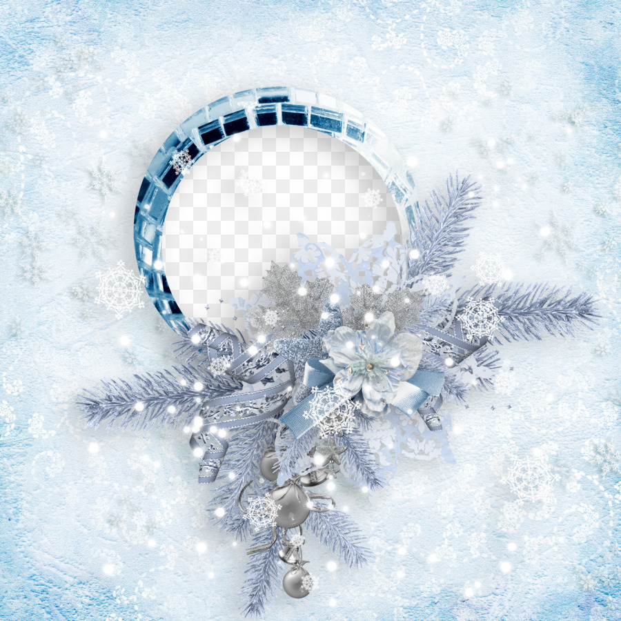 Digital photo frame cornice di Natale - fiocco di neve telaio