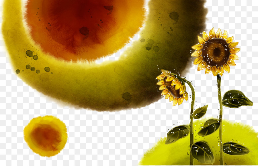 Abbildung - Hand-painted sunflower