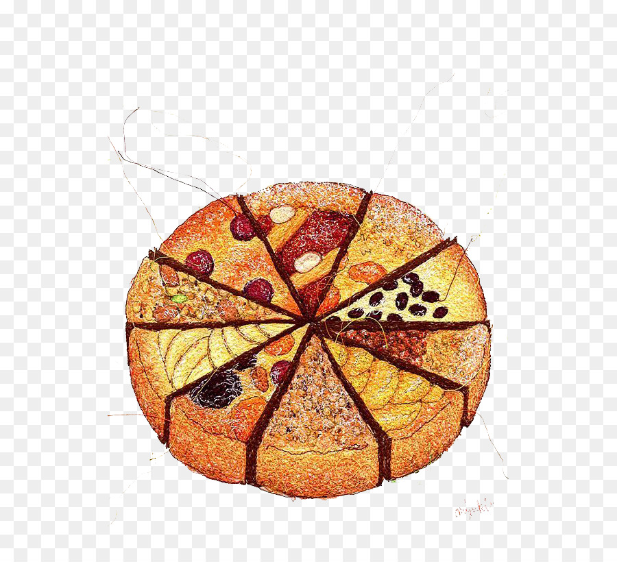 Torte Zeichnung Malerei Illustrator Illustration - Gourmet Pizza