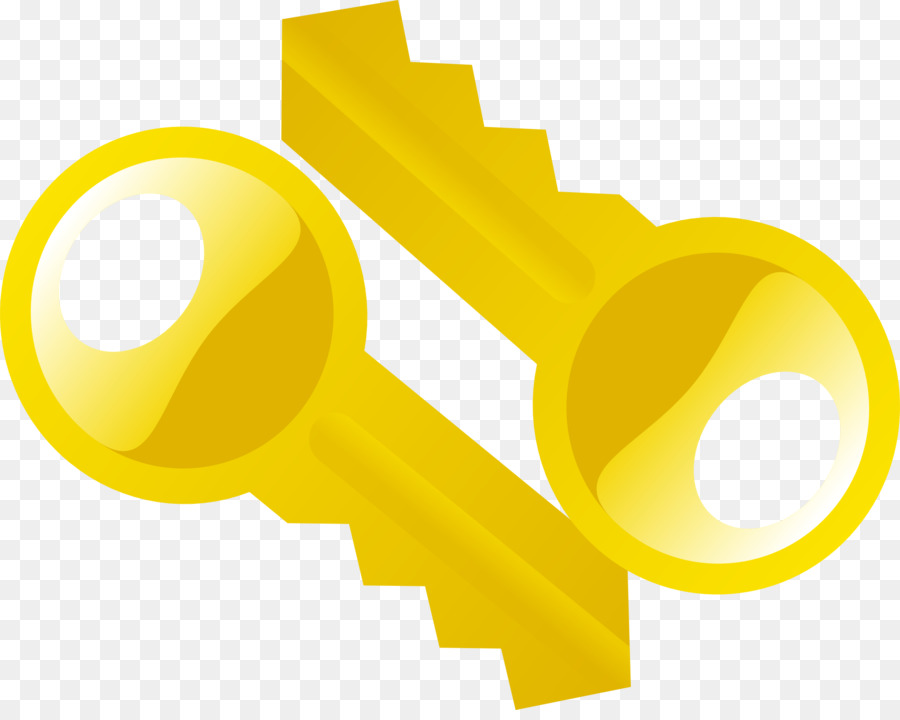 Chiave di Business e di gestione delle Operazioni di Lock Clip art - Tasto giallo