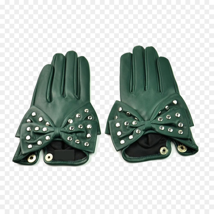 Verde Laccio nodo Designer - La signora guanti con fiocco verde