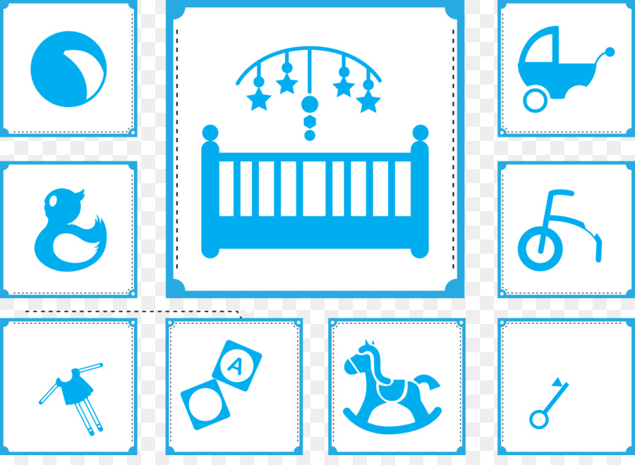 Spielzeug Kleinkind Silhouette Symbol - Baby Spielzeug, Symbol, blau-Vektor