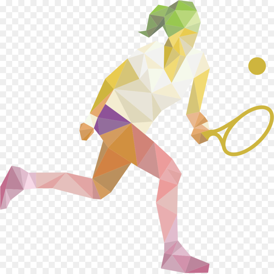 Giocatore di Tennis Racchetta - Sport badminton uomini di campioni di colore
