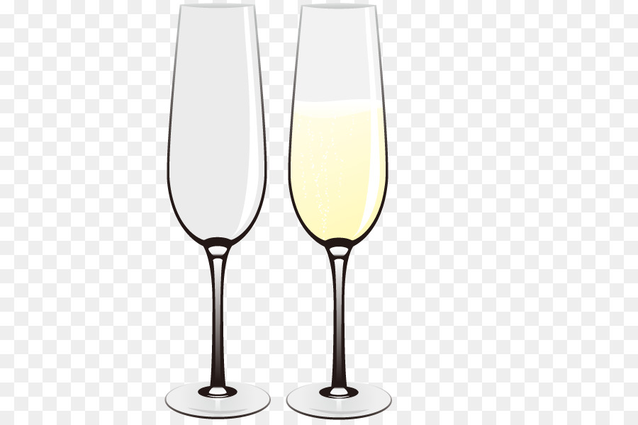 Sekt Glas Wein Glas - Vektor-Champagner-Gläser