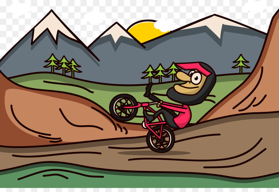 Fahrrad-Radsport-Outdoor-Freizeit-Illustration - Abenteuer Bewegung-speed-bike im freien