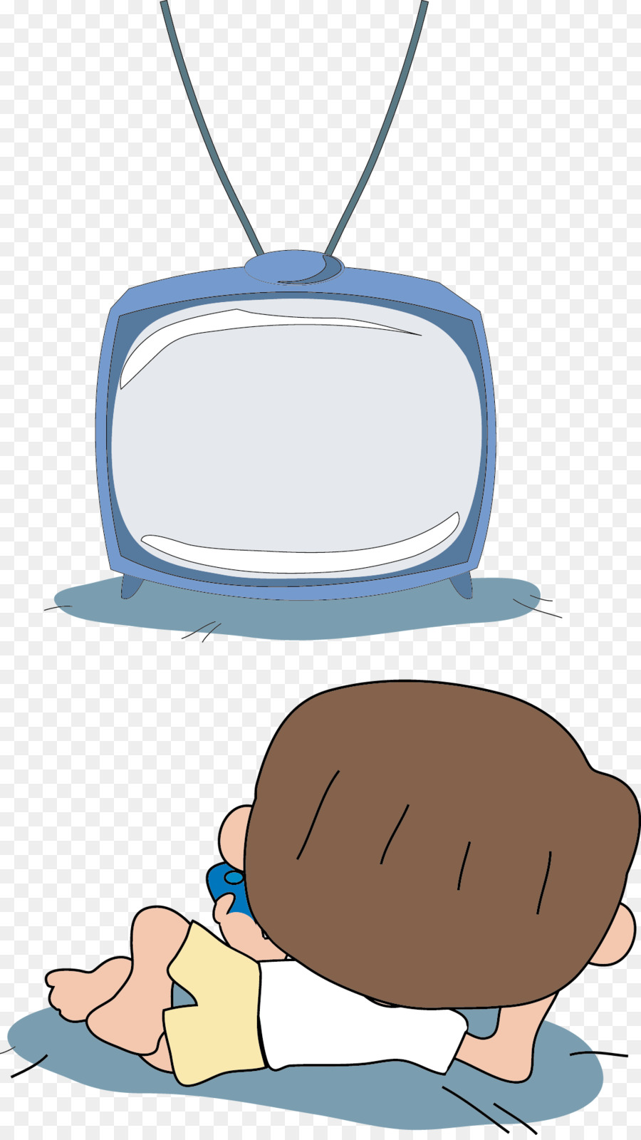 Cartoon Disegno Televisione - Cartone animato per bambini a guardare la TV