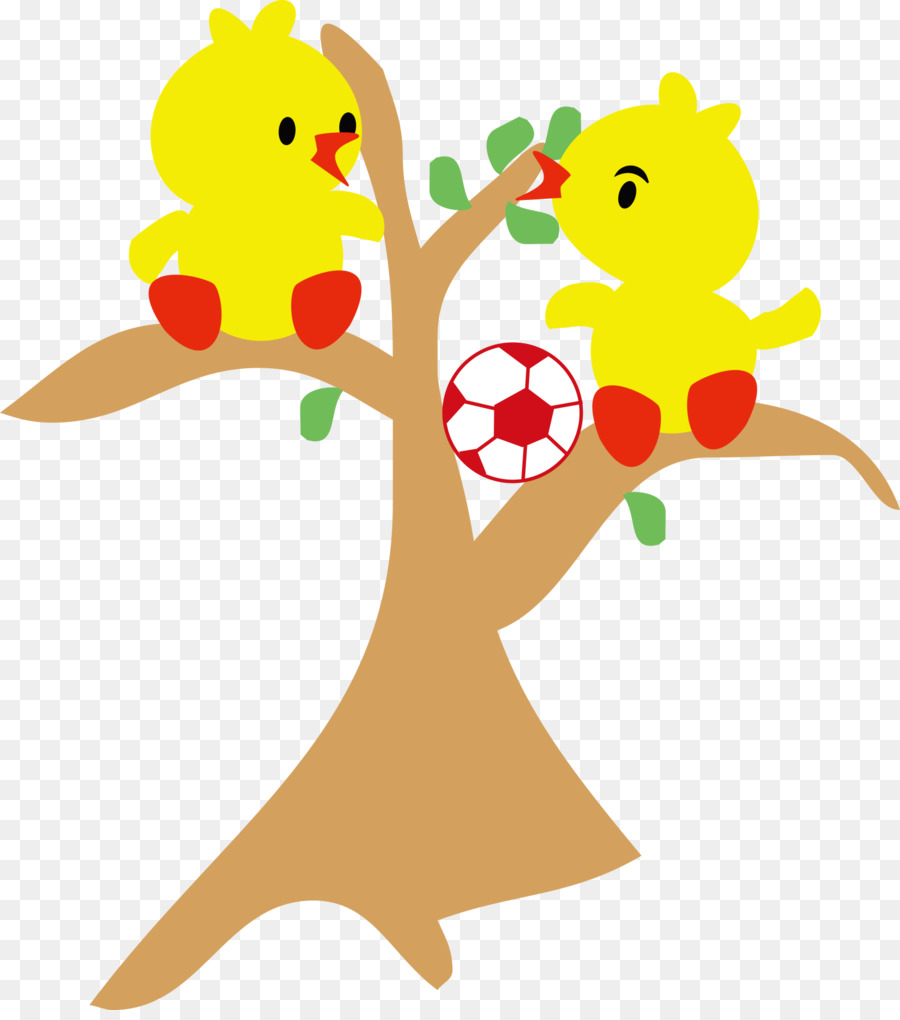 Clipart - Vektor-Baum auf einer kleinen Ente