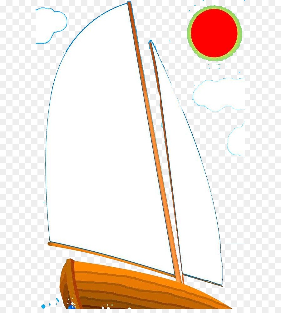 Segelschiff Segelboot - Hand gezeichneten Segelboot