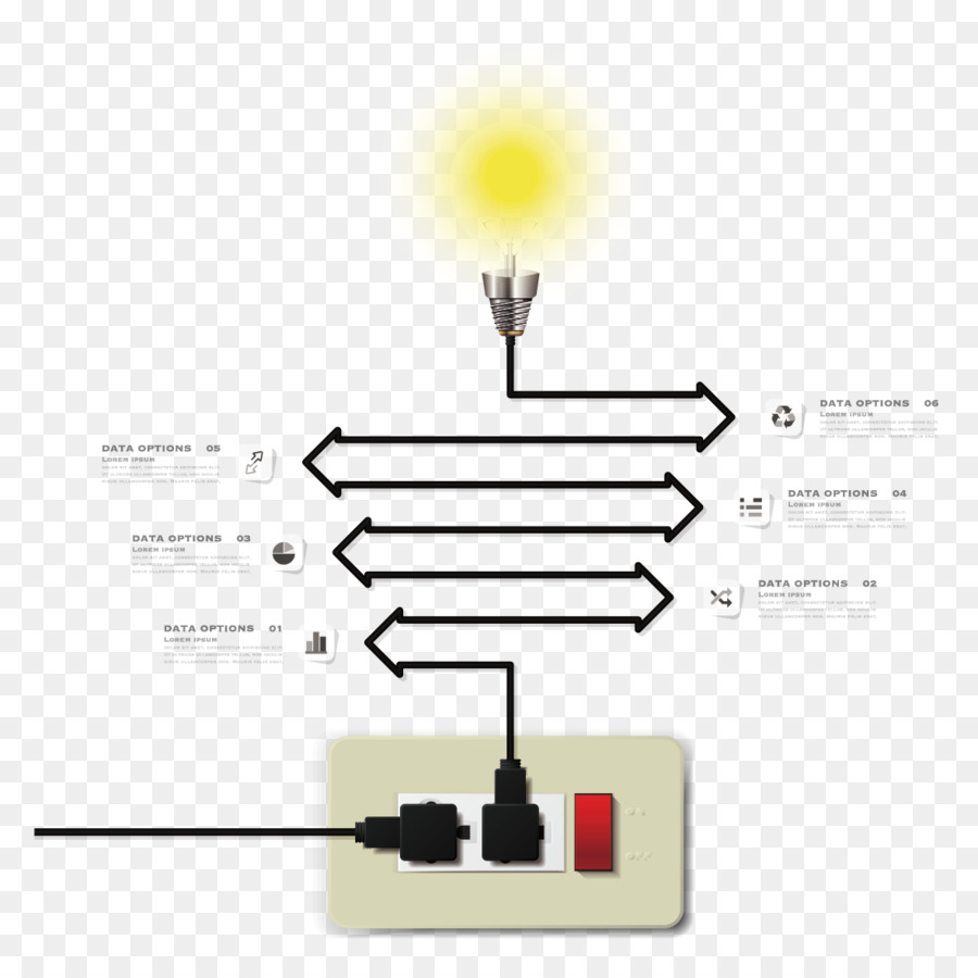 Infografica Di Energia Elettrica Adobe Illustrator Illustrazione - Creative lampadina creativa ppt