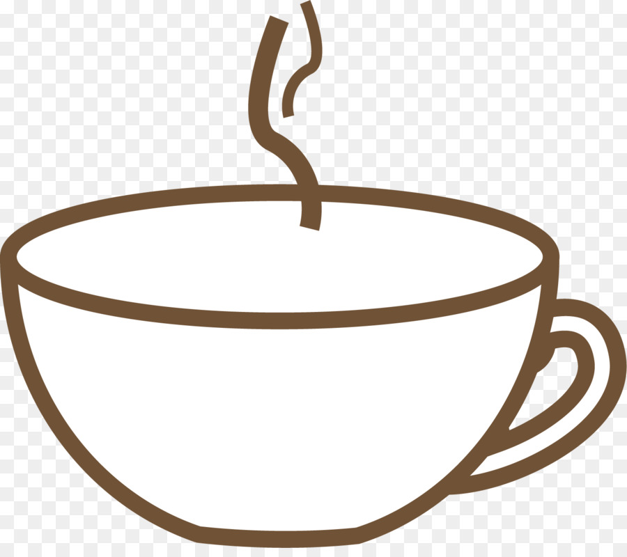 Kaffee Clip art - Von Hand bemalt, Braun-Kaffee-Tasse