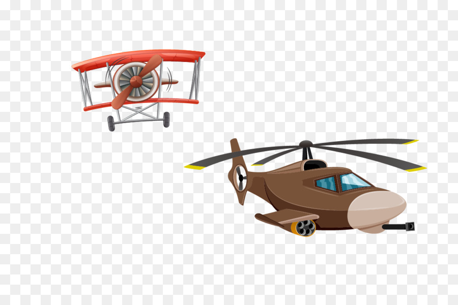 Flugzeug-Flugzeug-Hubschrauber - Hubschrauber und unbemannte Maschine