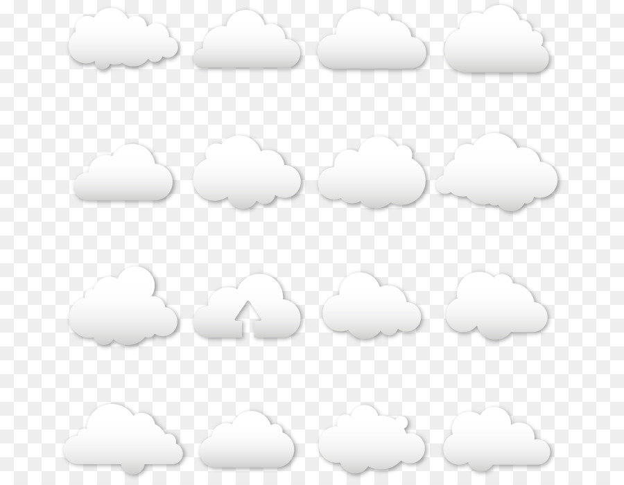 Đen và trắng Clip nghệ thuật - 16 của những đám mây trắng thiết kế véc tơ liệu