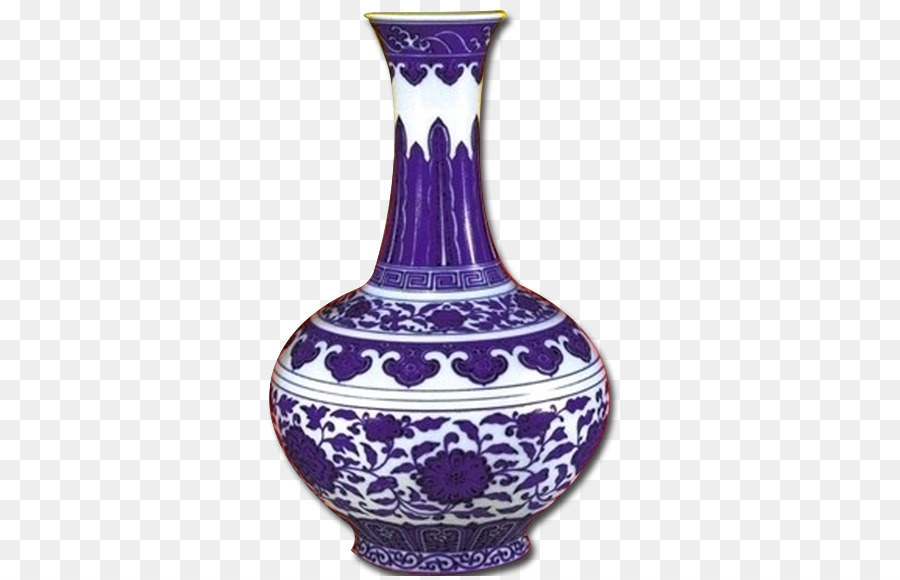 Jingdezhen dinastia Qing Vaso Blu e bianco ceramica Porcellana - Squisita vaso Blu e bianco