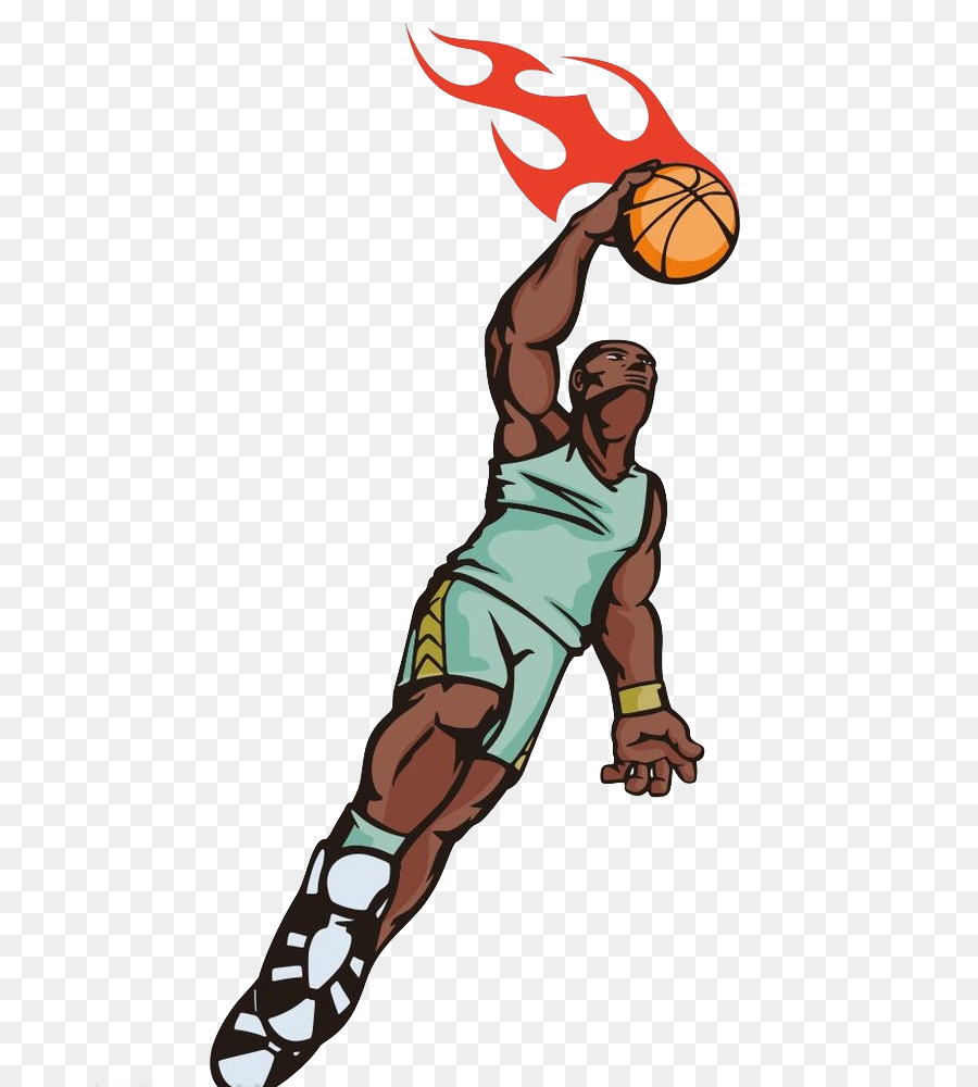 Basketball-Sport-Slam dunk-Illustration - Basketball player dunk